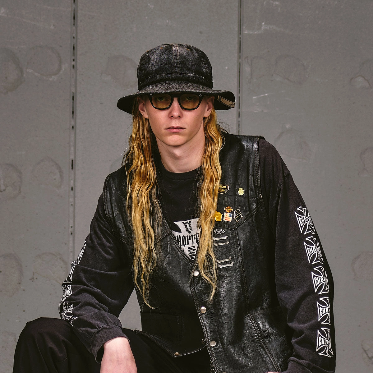 VINTAGE DENIM FATIGUE HAT - Indigo