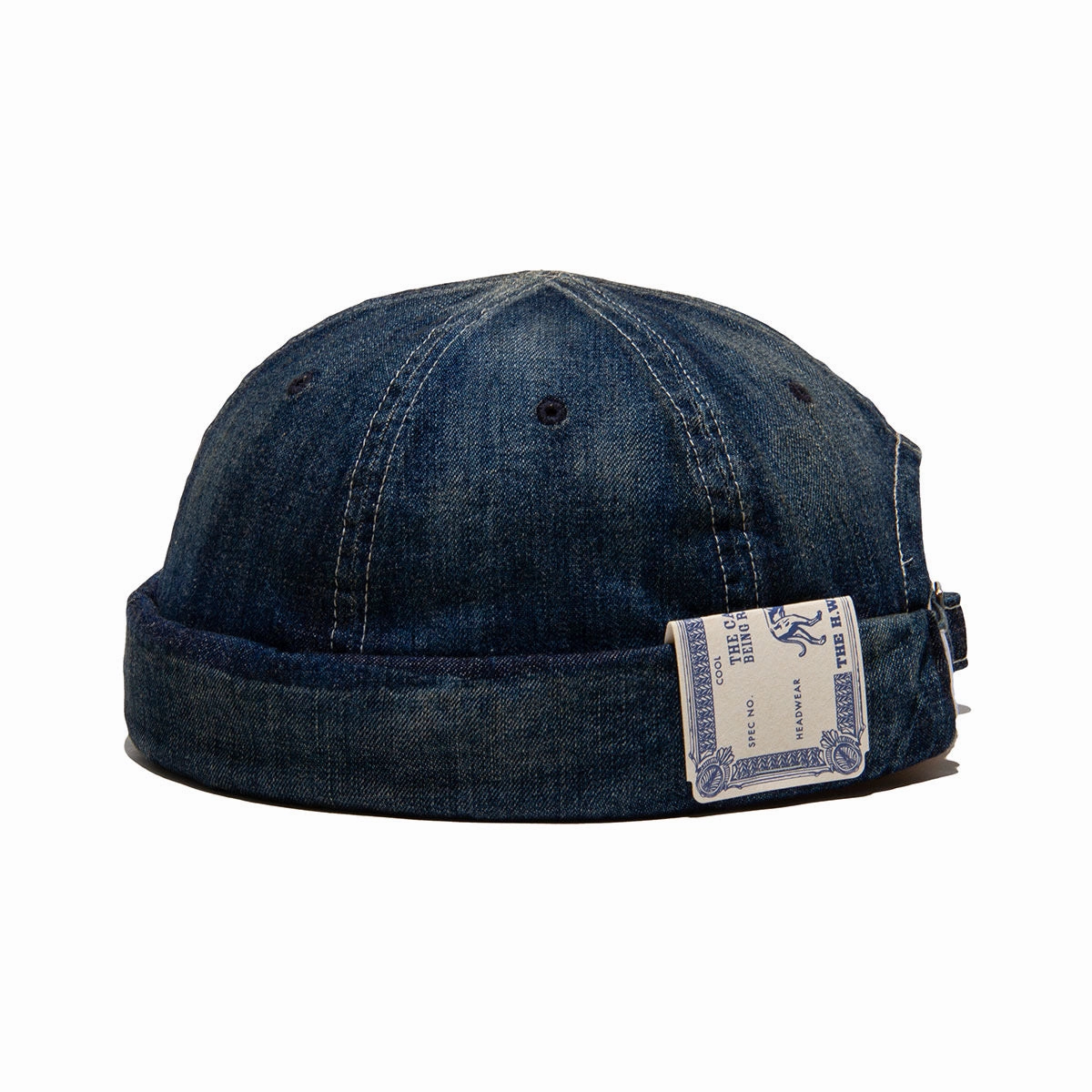 VINTAGE DENIM ROLL CAP - Indigo