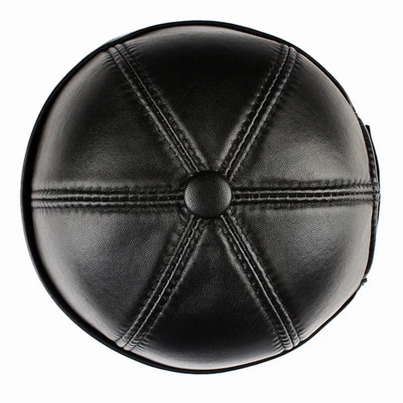 Vintage Genuine Leather Docker Cap