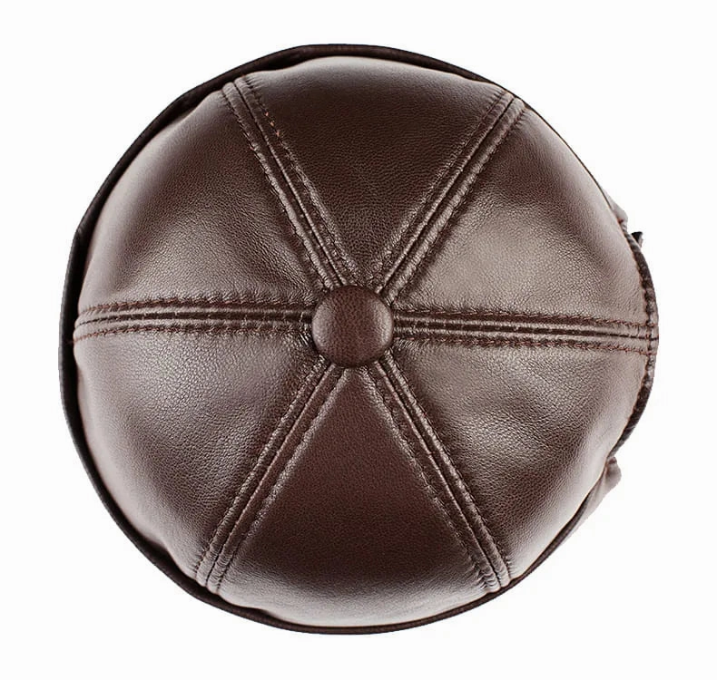 Vintage Genuine Leather Docker Cap