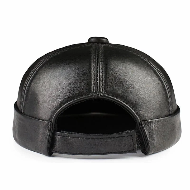 Vintage Genuine Leather Docker Cap