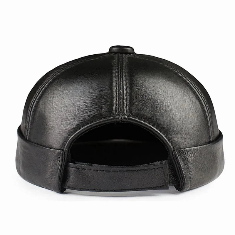Vintage Genuine Leather Docker Cap