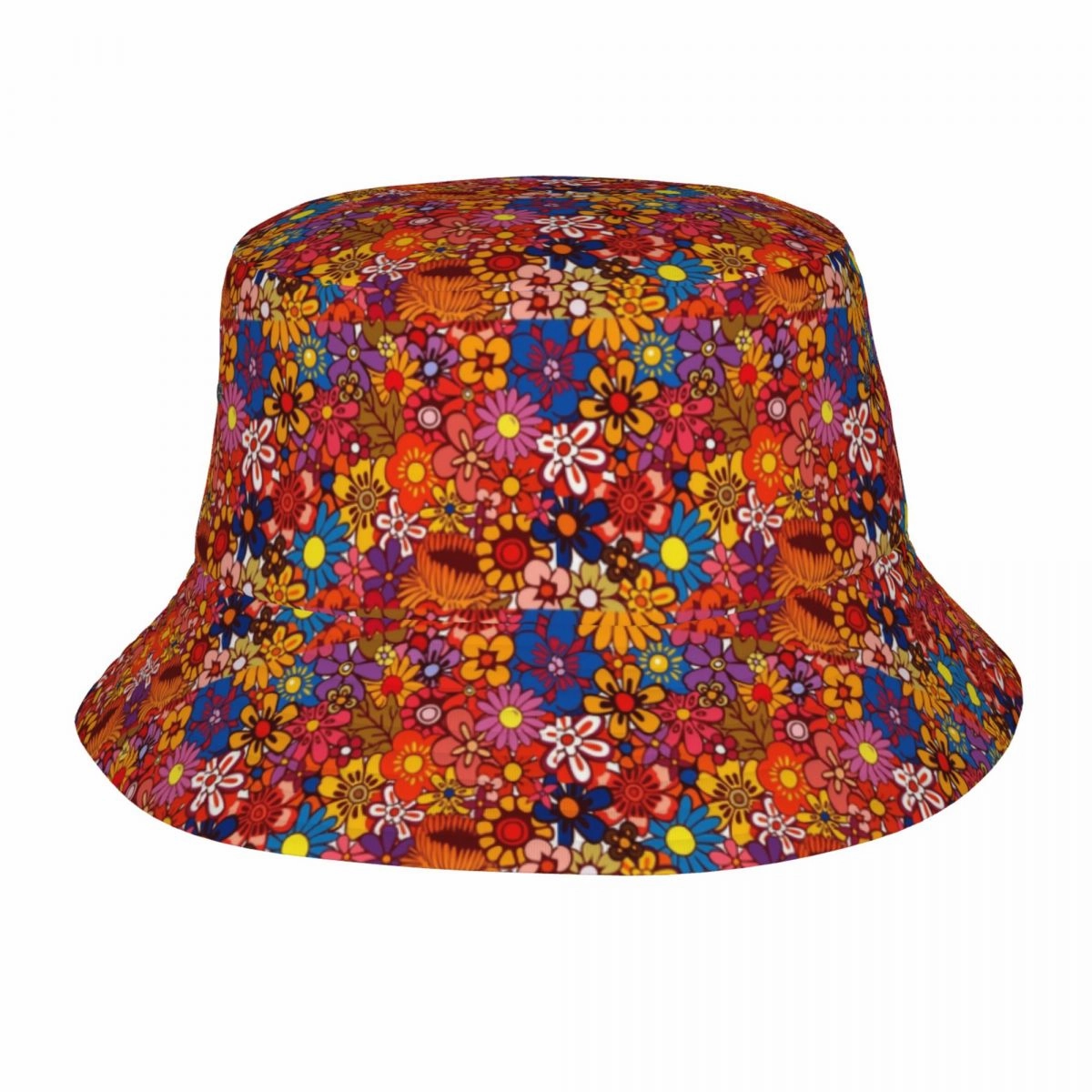 Vintage Hippie Flowers Bucket Hat
