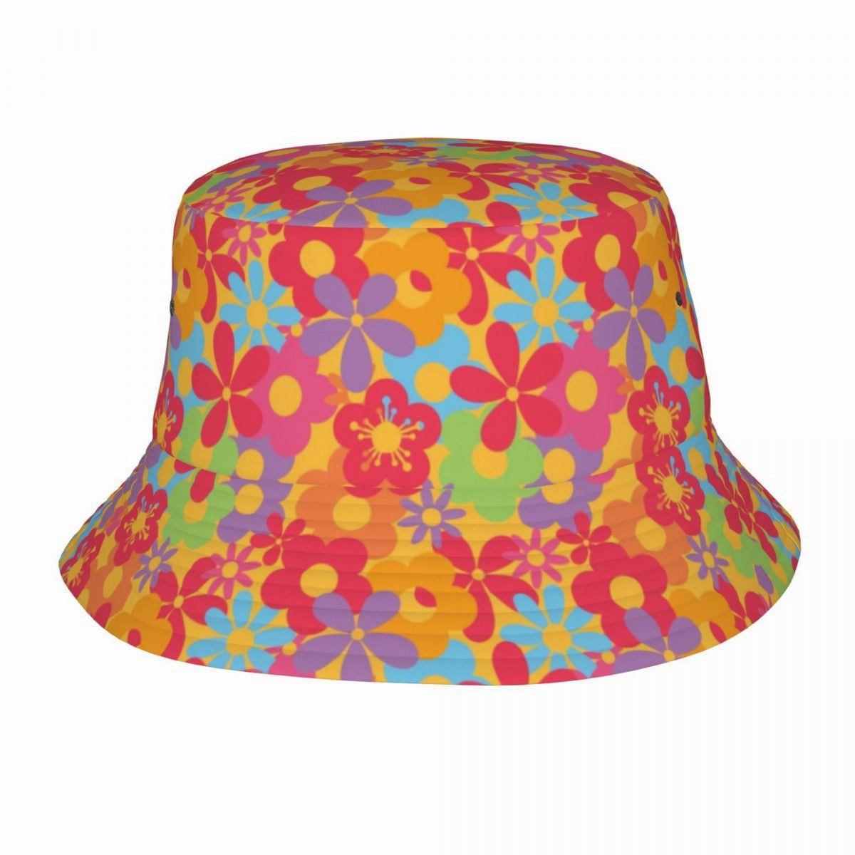 Vintage Hippie Flowers Bucket Hat