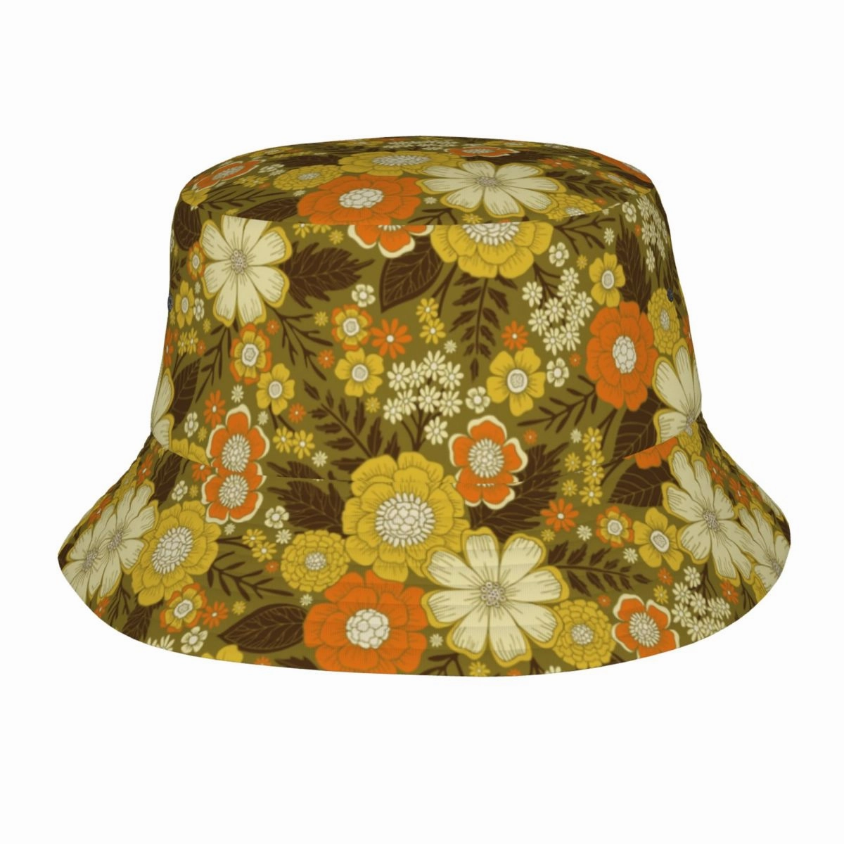 Vintage Hippie Flowers Bucket Hat