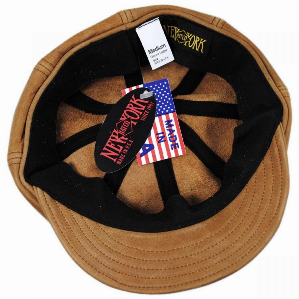 Vintage Spitfire Leather Newsboy Cap