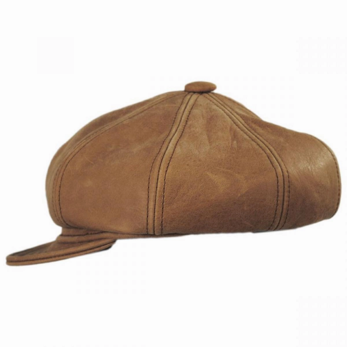 Vintage Spitfire Leather Newsboy Cap