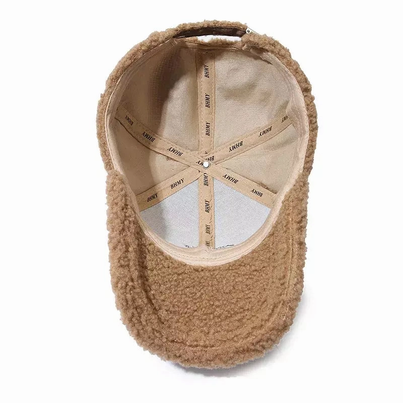 Vintage Winter Furry Baseball Cap