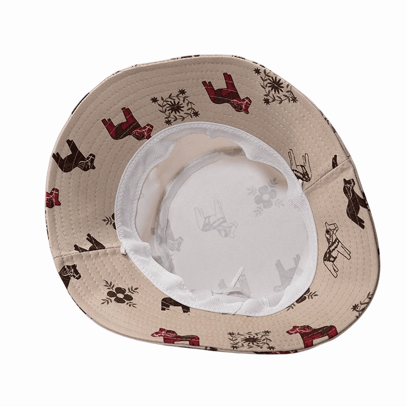 Vintage Wood Horses Bucket Hat