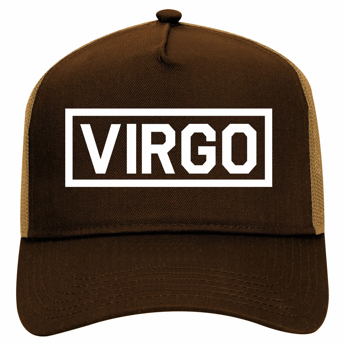 Virgo Horoscope Sign Retro Adult 5 Panel Mesh Trucker Hat
