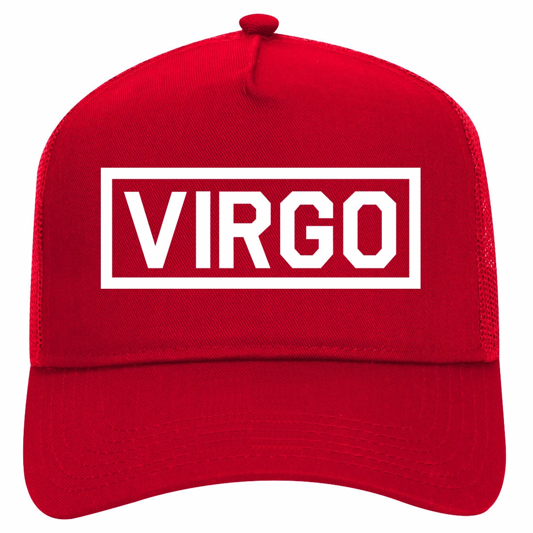 Virgo Horoscope Sign Retro Adult 5 Panel Mesh Trucker Hat