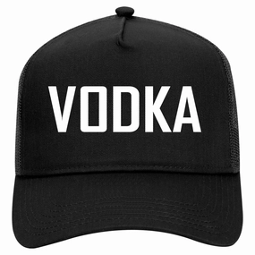 Vodka Drinking Retro Adult 5 Panel Mesh Trucker Hat