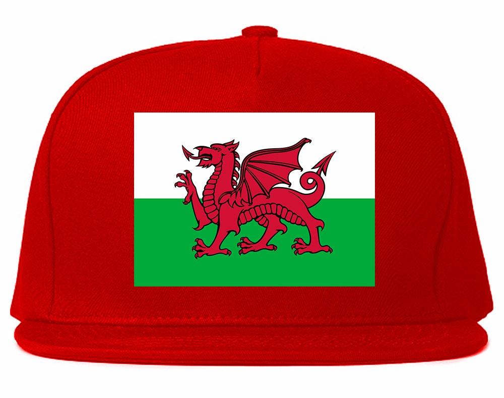 Wales Flag Country Chest Mens Snapback Hat