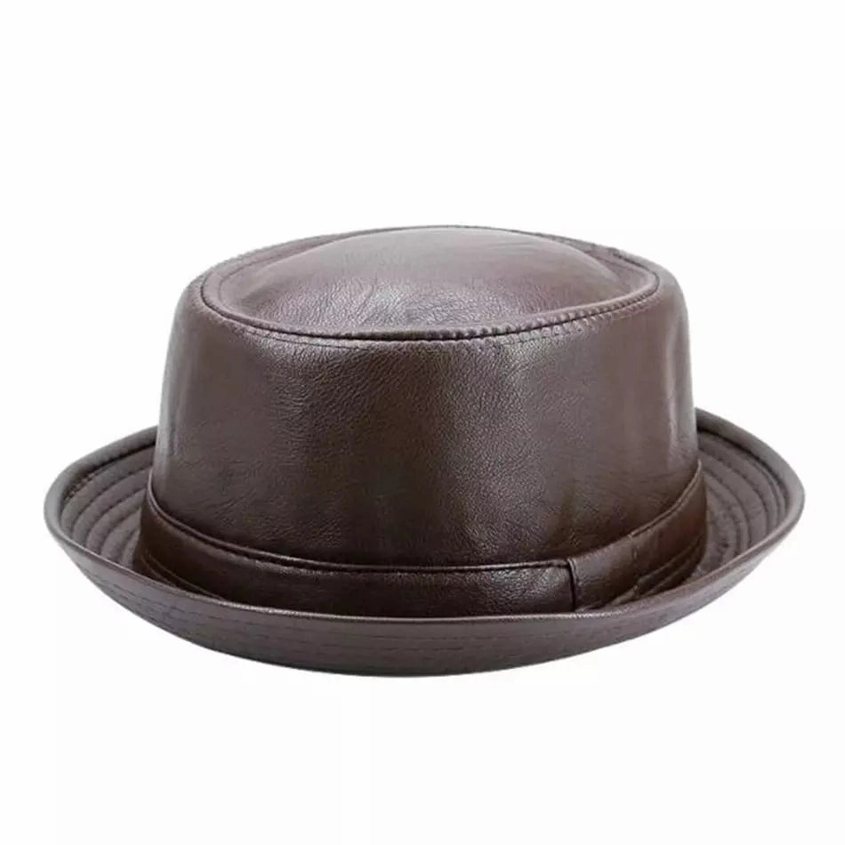 Walt Vintage Leather Porkpie Hat