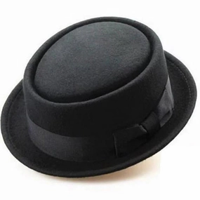 Walter Black Wool Porkpie Hat