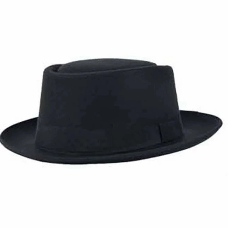 Walter Black Wool Porkpie Hat