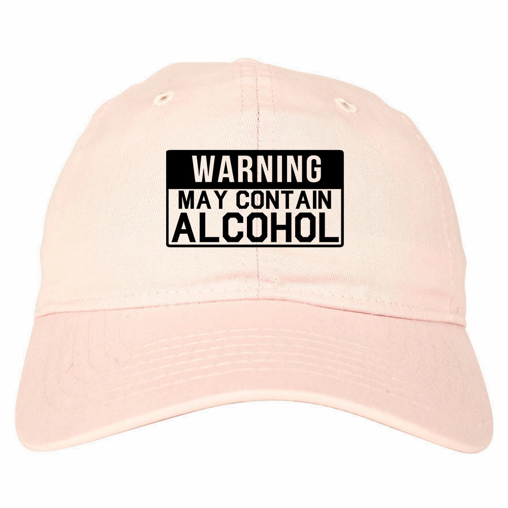 Warning May Contain Alcohol Mens Dad Hat Baseball Cap