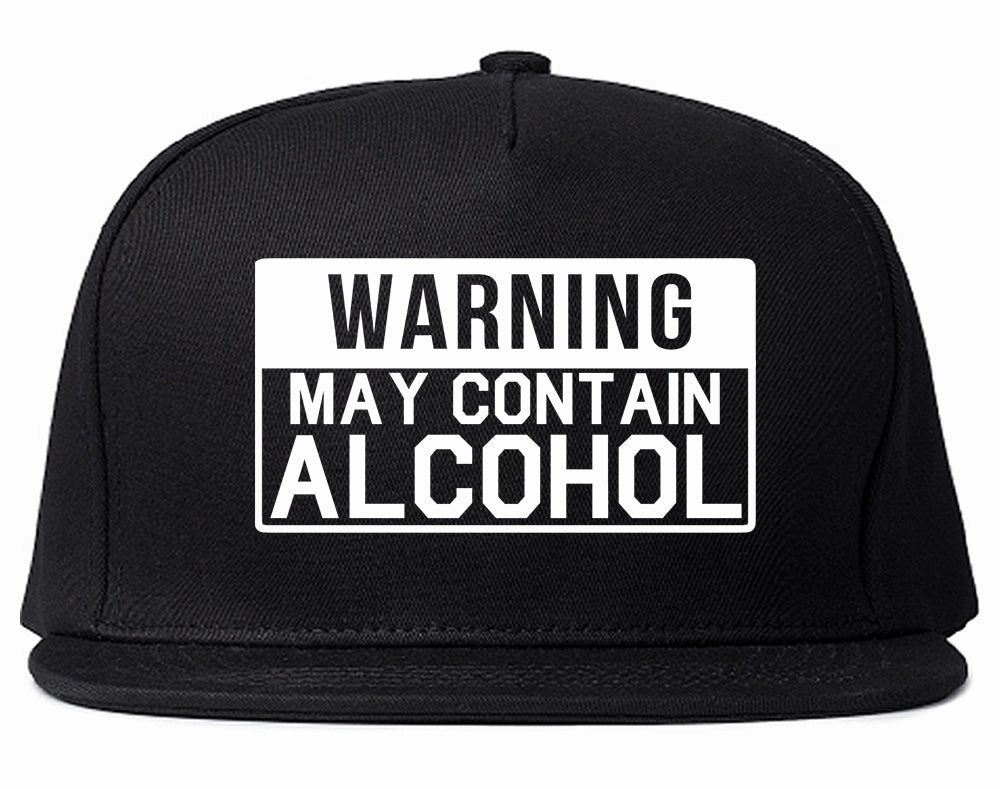Warning May Contain Alcohol Mens Snapback Hat