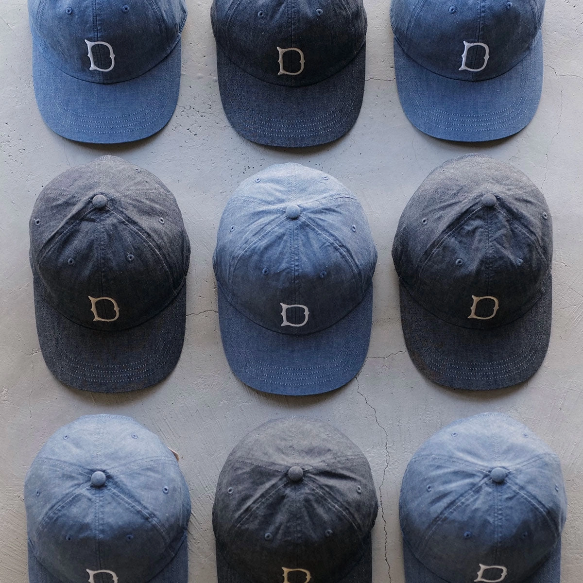 WASH DENIM UNION CAP - Blue