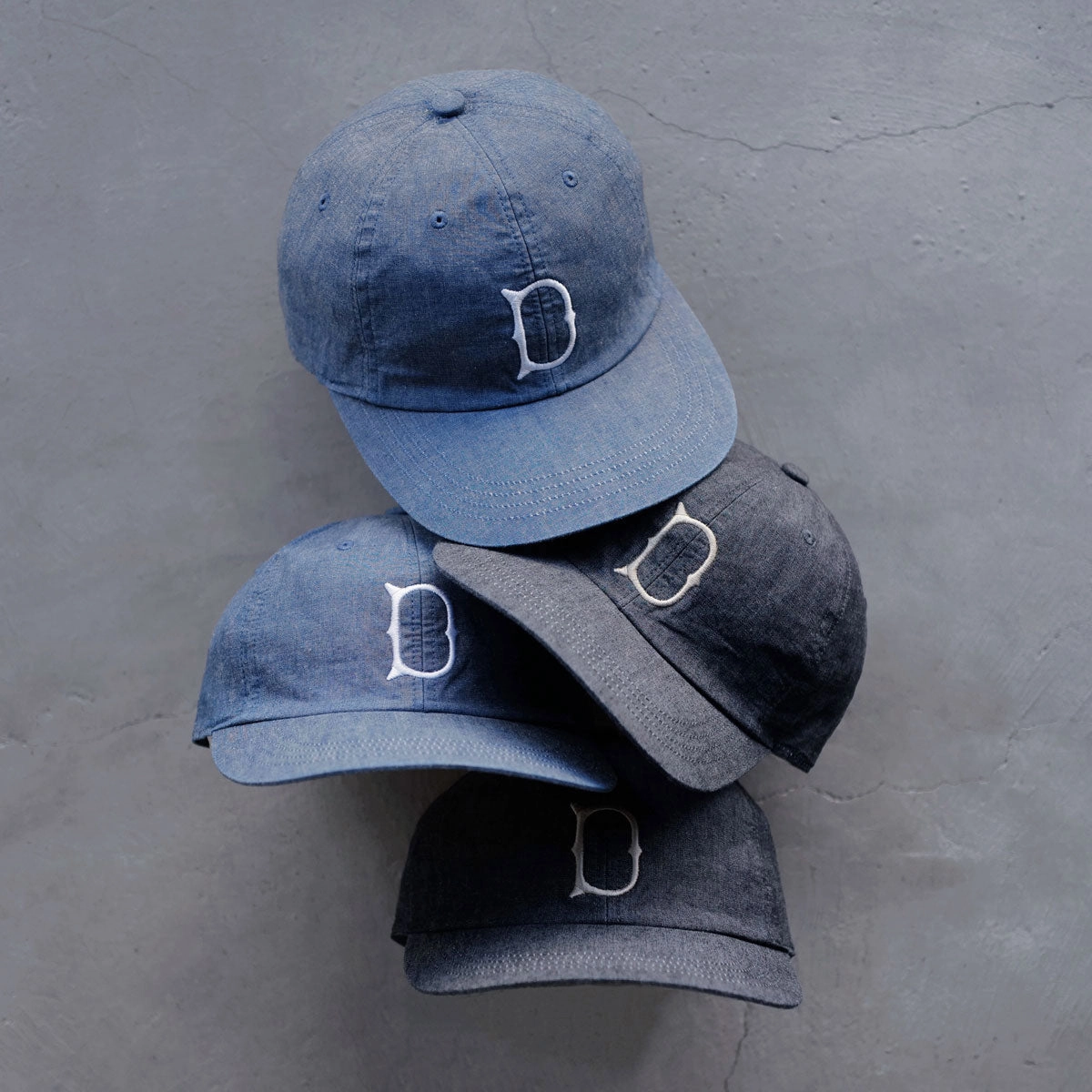 WASH DENIM UNION CAP - Indigo