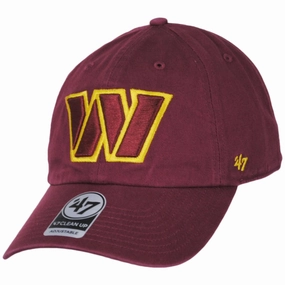 Washington Commanders NFL Clean Up Strapback Baseball Cap Dad Hat