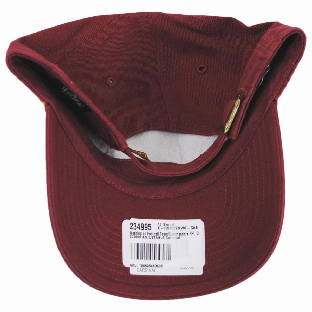 Washington Commanders NFL Clean Up Strapback Baseball Cap Dad Hat