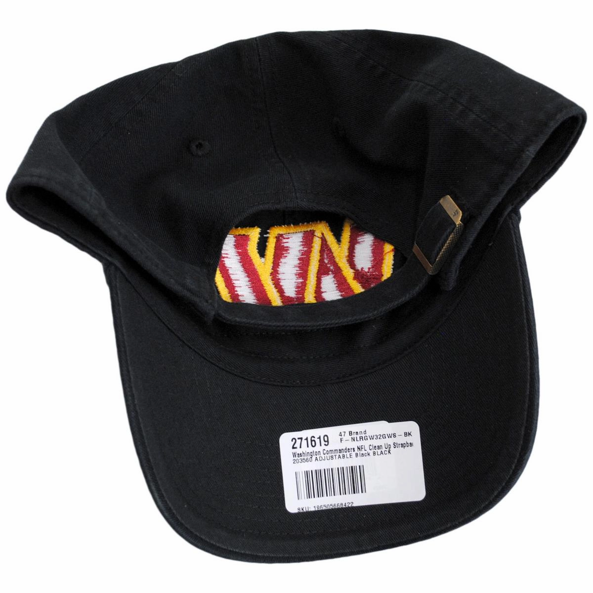 Washington Commanders NFL Clean Up Strapback Baseball Cap Dad Hat