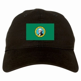 Washington State Flag WA Chest Mens Dad Hat