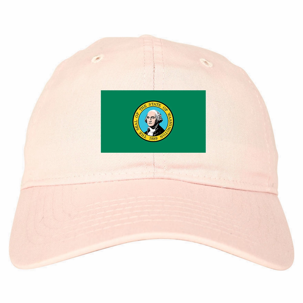 Washington State Flag WA Chest Mens Dad Hat