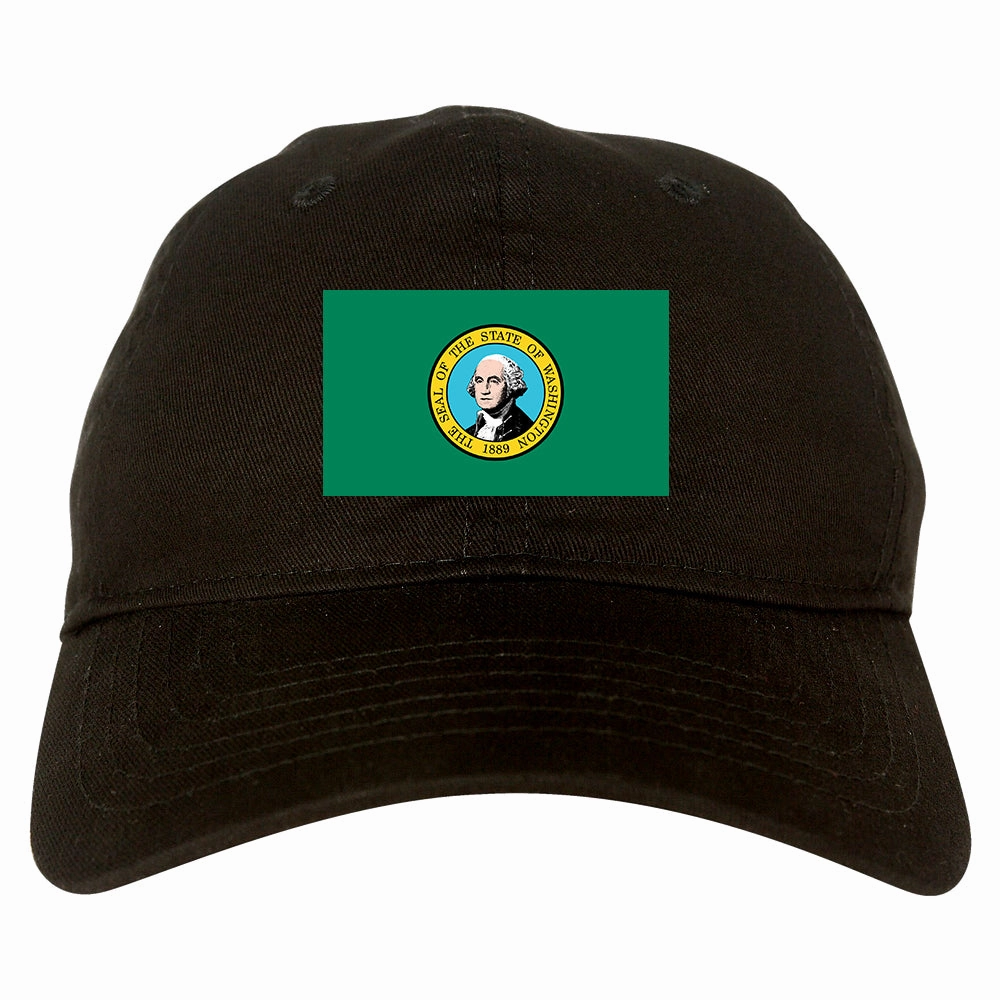 Washington State Flag WA Chest Mens Dad Hat