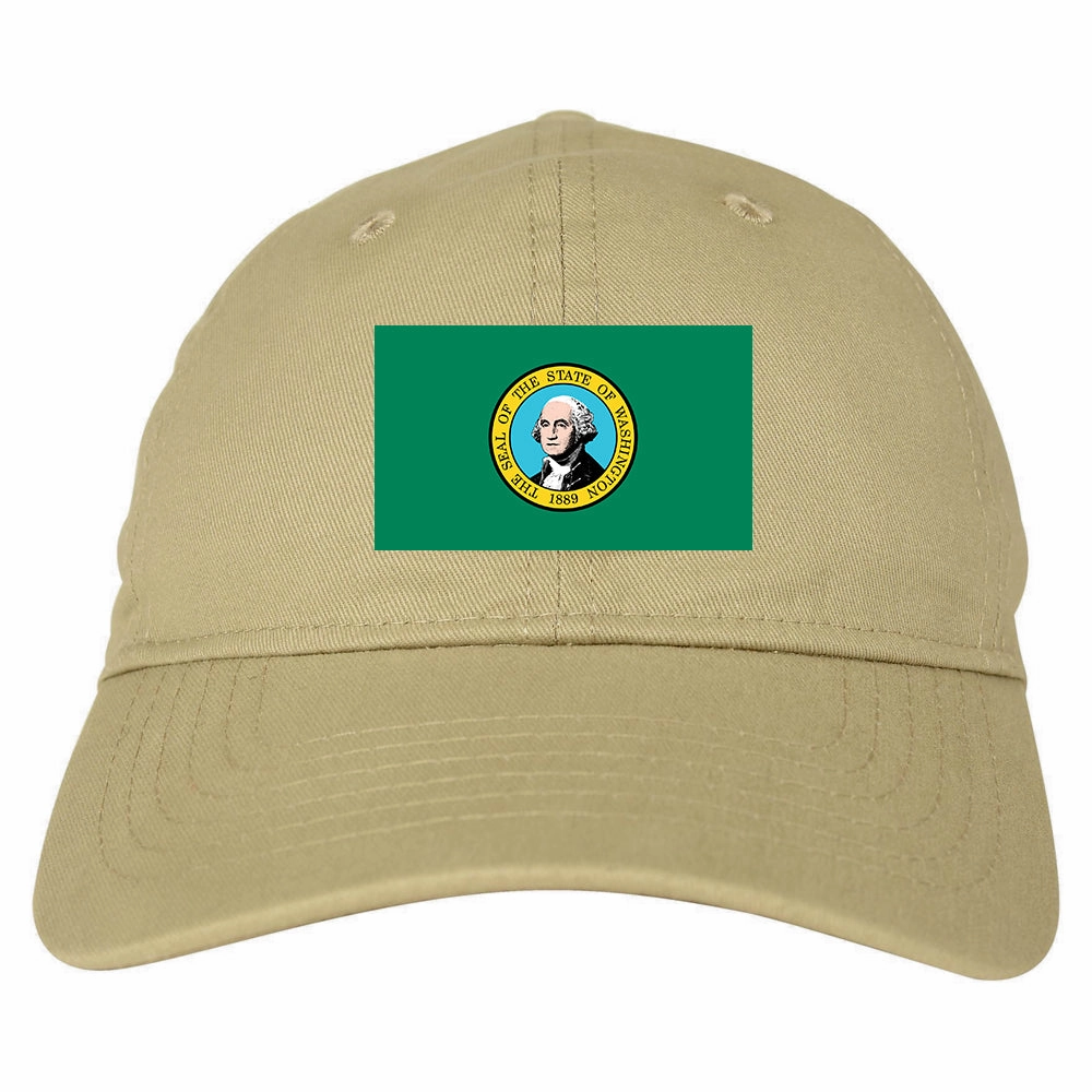 Washington State Flag WA Chest Mens Dad Hat