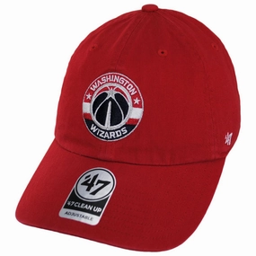 Washington Wizards NBA Clean Up Strapback Baseball Cap Dad Hat