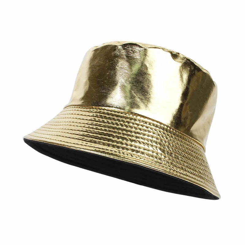 Waterproof Leather Reversible Bucket Hat