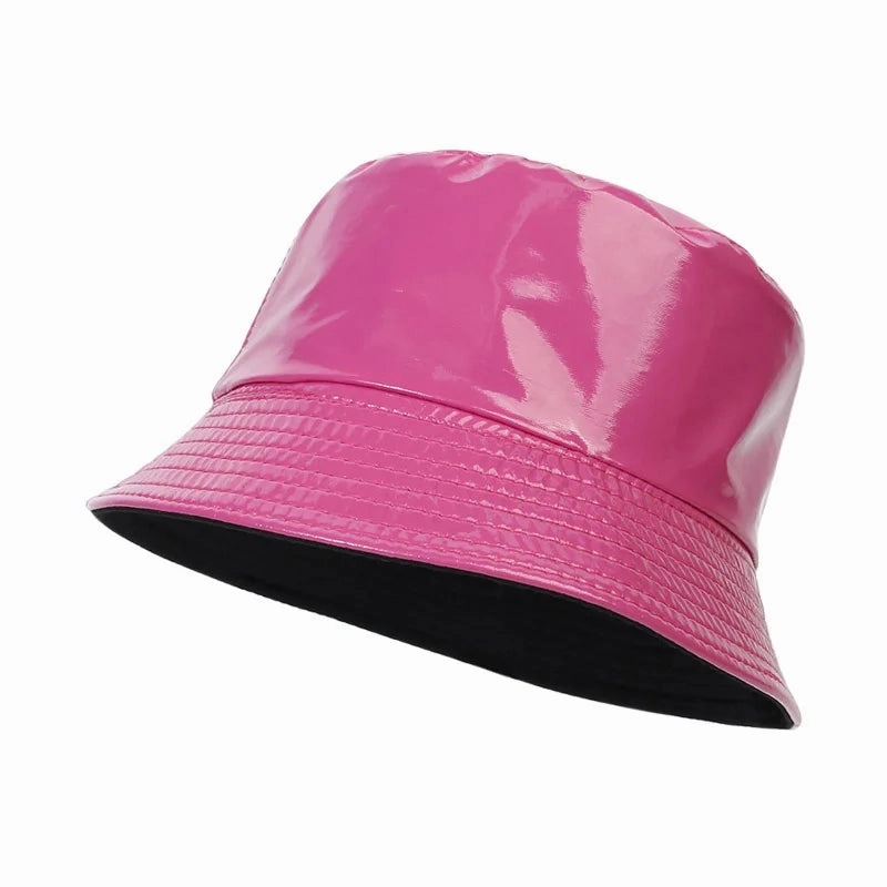 Waterproof Leather Reversible Bucket Hat