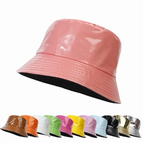 Waterproof Leather Reversible Bucket Hat