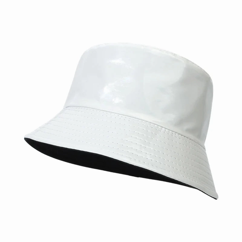 Waterproof Leather Reversible Bucket Hat