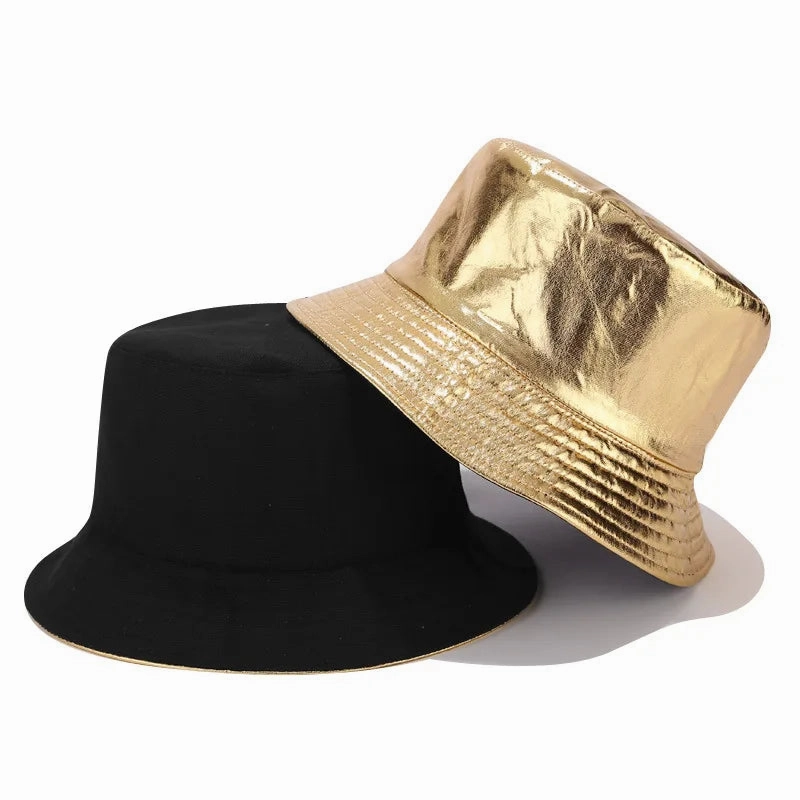 Waterproof Leather Reversible Bucket Hat