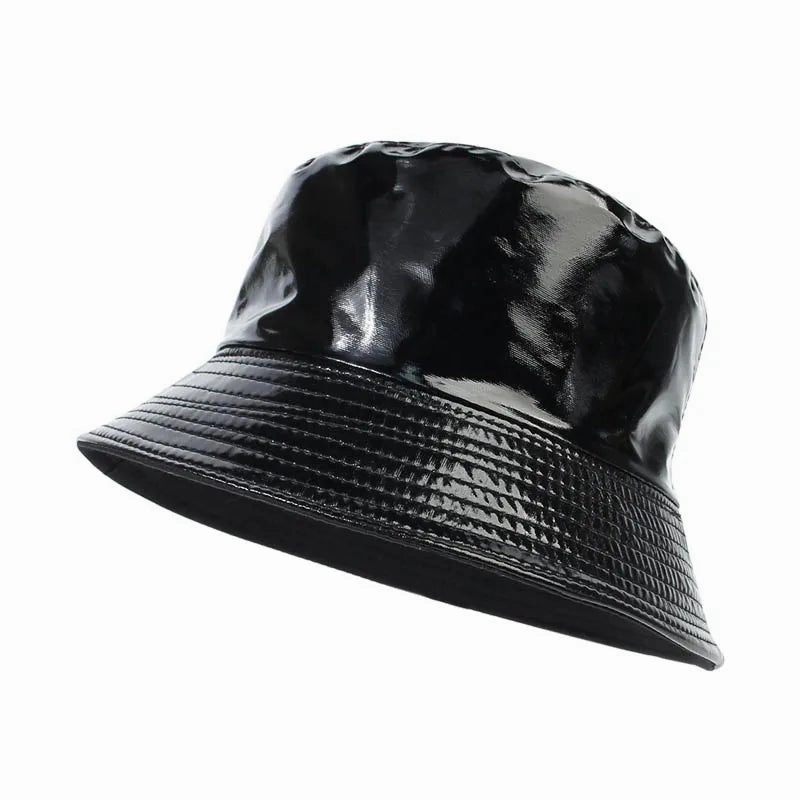 Waterproof Leather Reversible Bucket Hat
