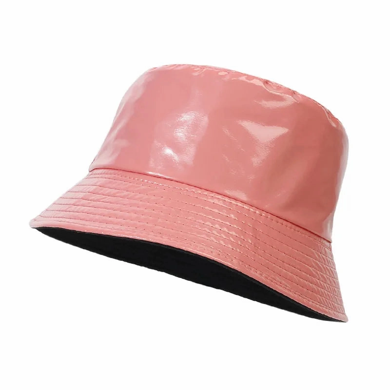 Waterproof Leather Reversible Bucket Hat