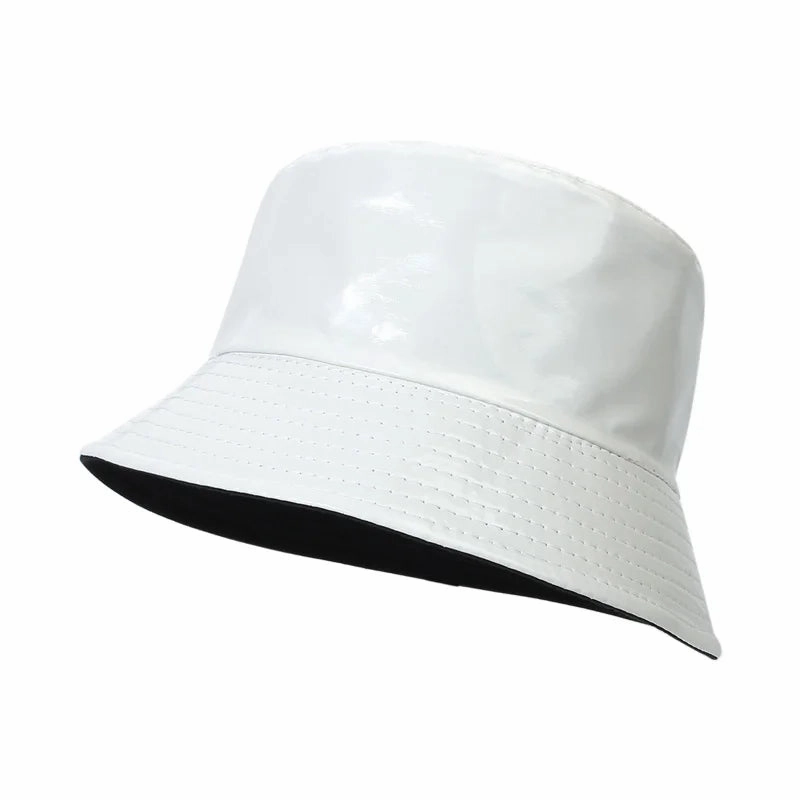 Waterproof Leather Reversible Bucket Hat