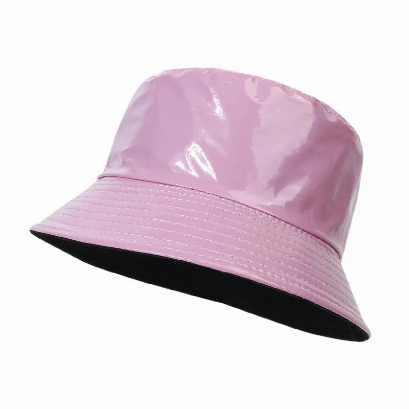 Waterproof Leather Reversible Bucket Hat