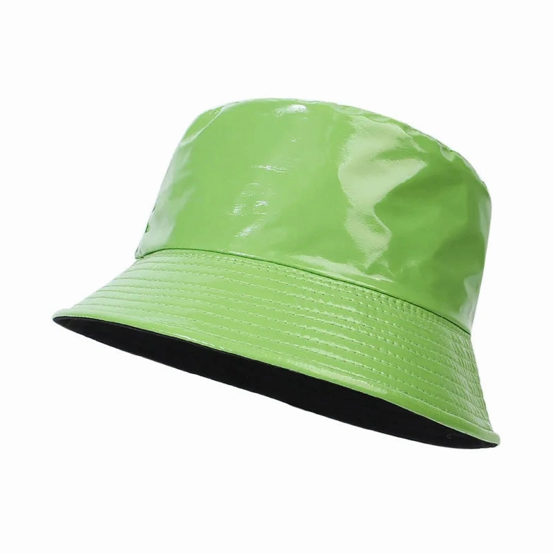 Waterproof Leather Reversible Bucket Hat