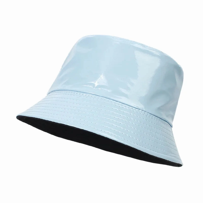 Waterproof Leather Reversible Bucket Hat