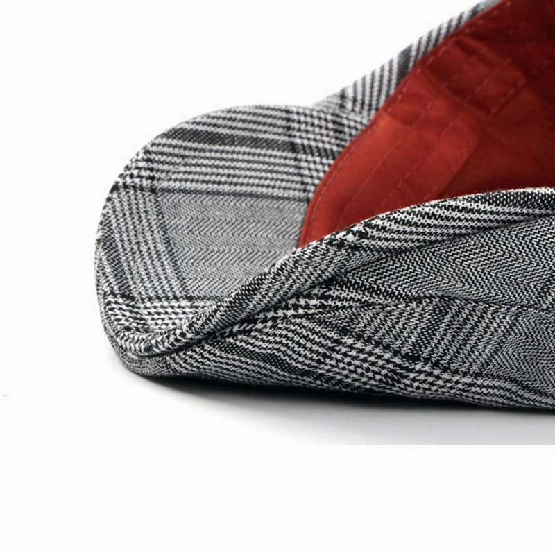 Watford Plaid Cotton Flat Cap
