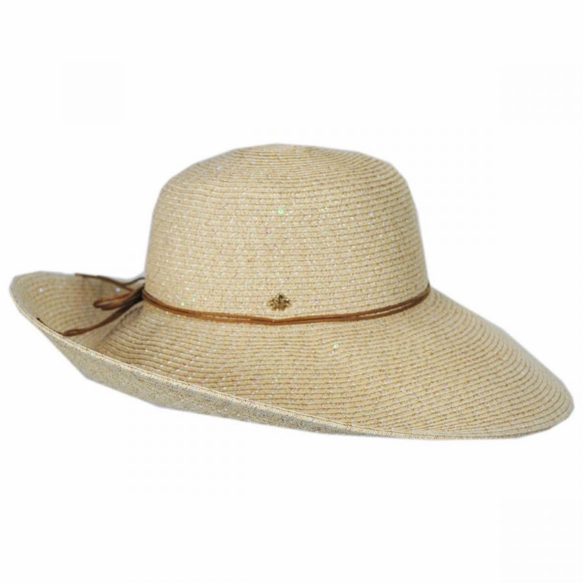 Waverly Sequin Toyo Straw Blend Swinger Sun Hat