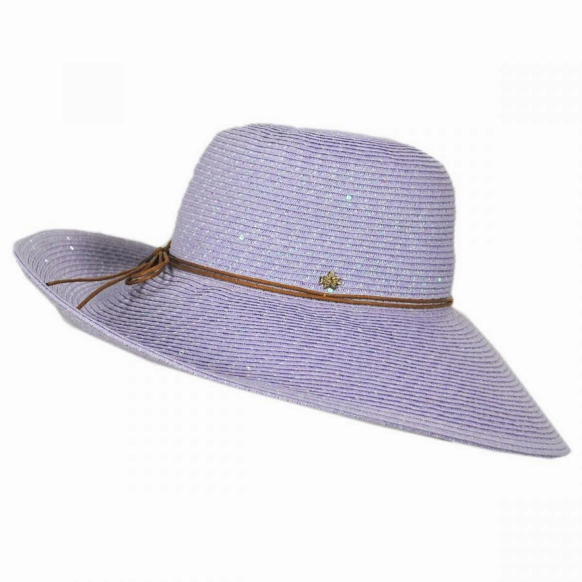 Waverly Sequin Toyo Straw Blend Swinger Sun Hat