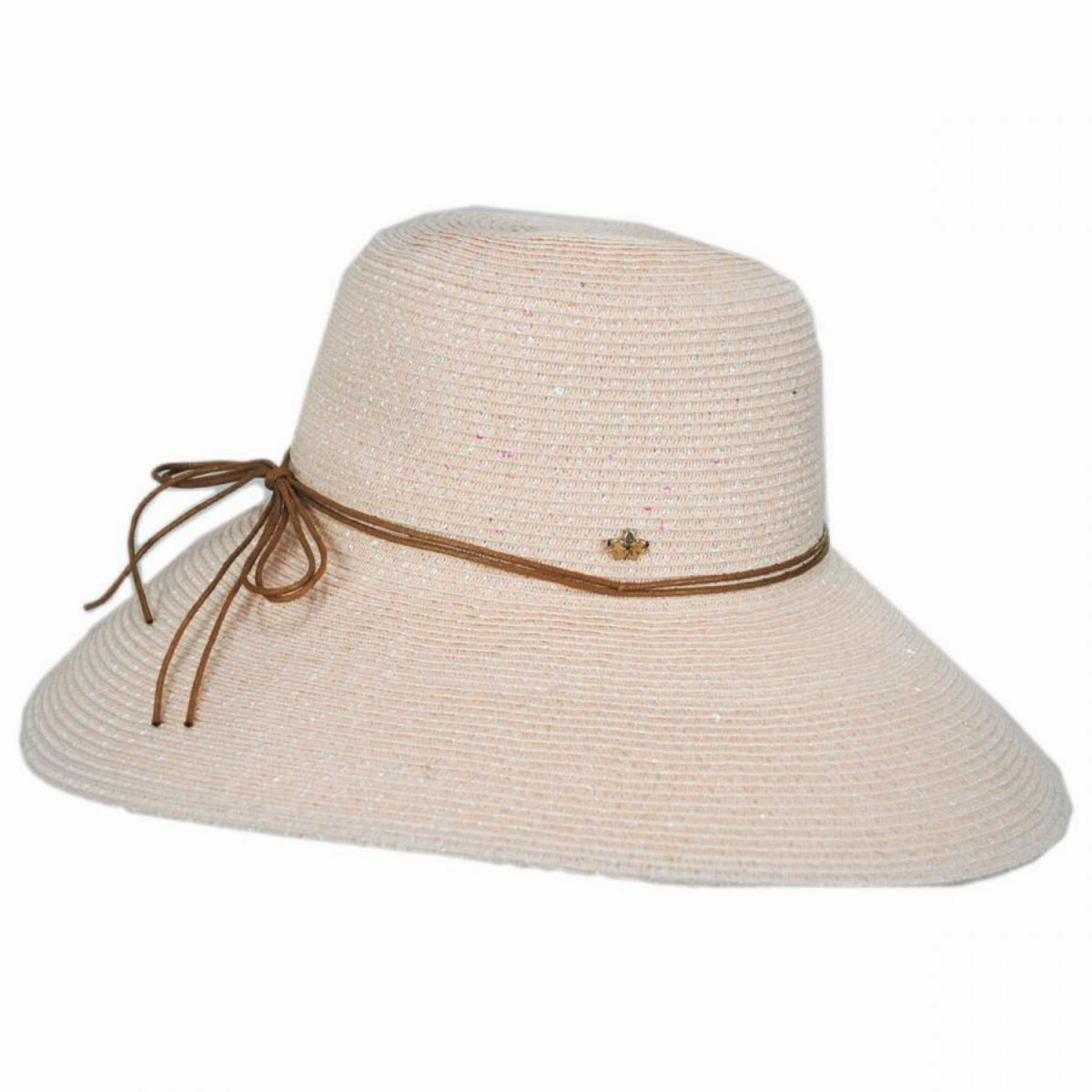 Waverly Sequin Toyo Straw Blend Swinger Sun Hat
