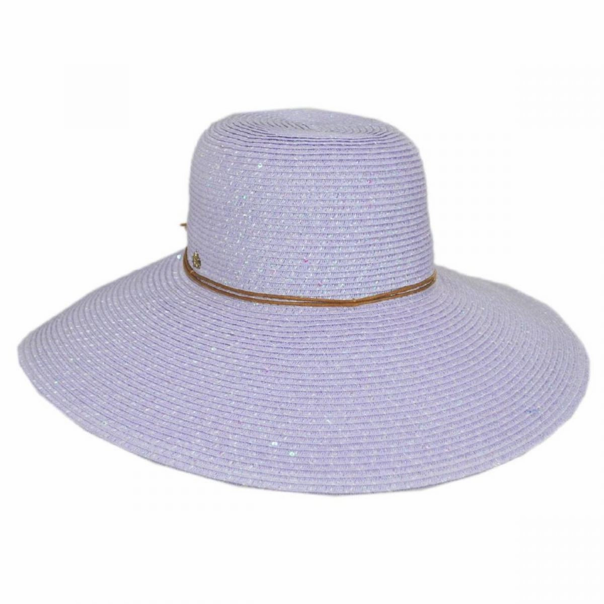 Waverly Sequin Toyo Straw Blend Swinger Sun Hat