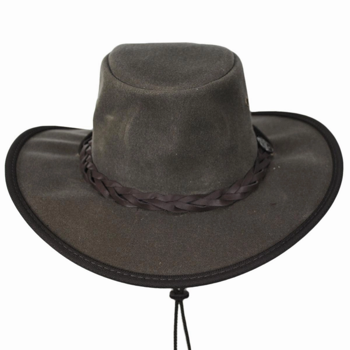 Waxed Cotton Canvas Drover Foldaway Hat