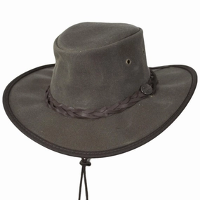 Waxed Cotton Canvas Drover Foldaway Hat